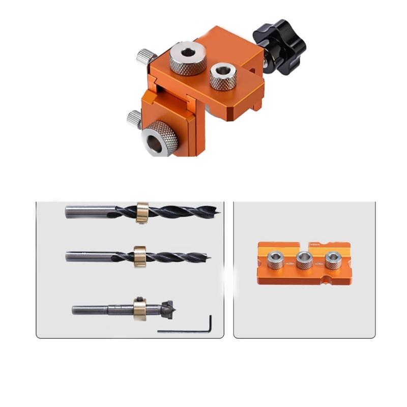 Drilling Locator for Cabinet Splicing Wood Dowel Camera Jig Set Eccentric Wheel Punching Template For Woodworking