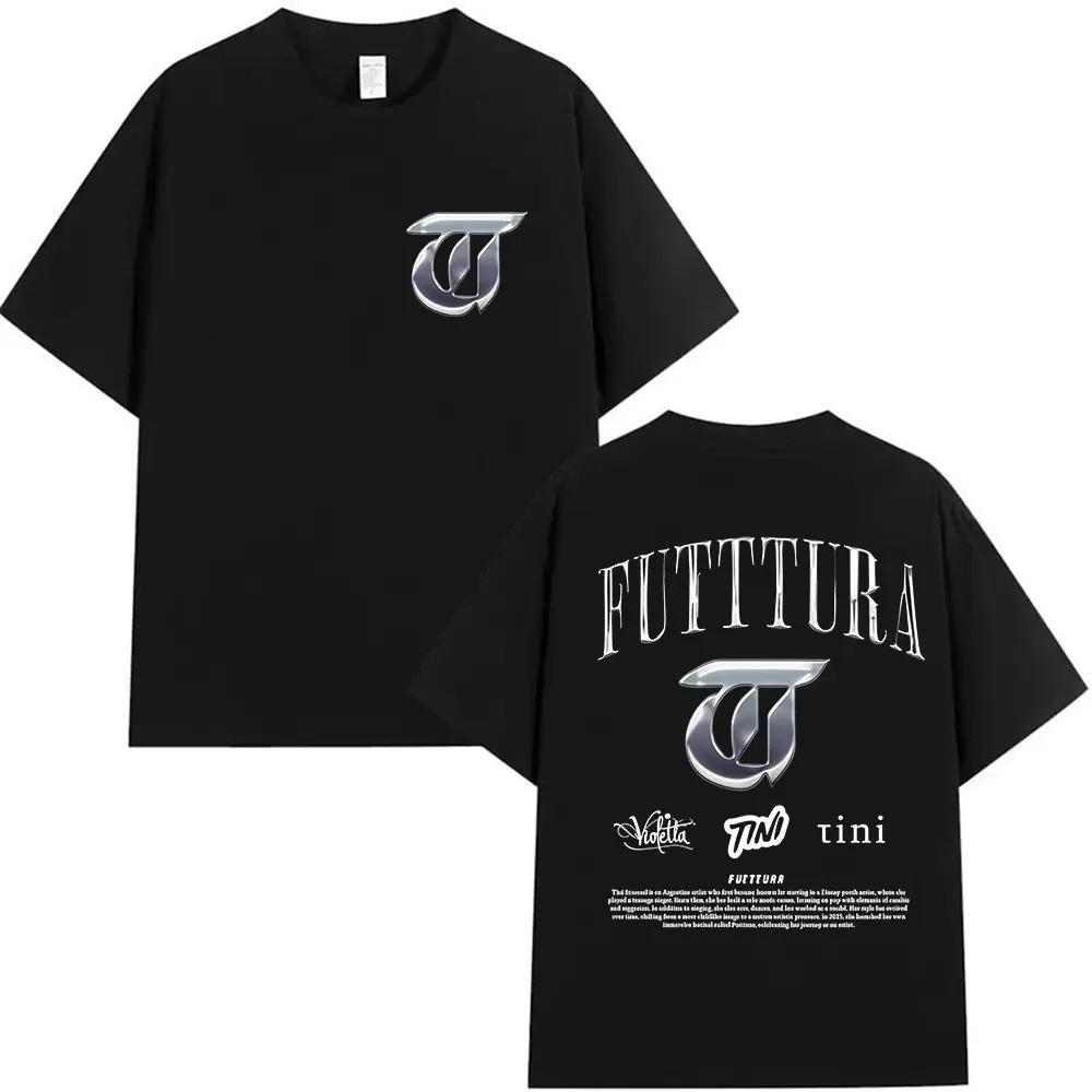 Singer TINI STOESSEL Futtura 2026 Tour New Album Printed Unisex Harajuku Style Pure Cotton Short Sleeve Fashion Streetwear