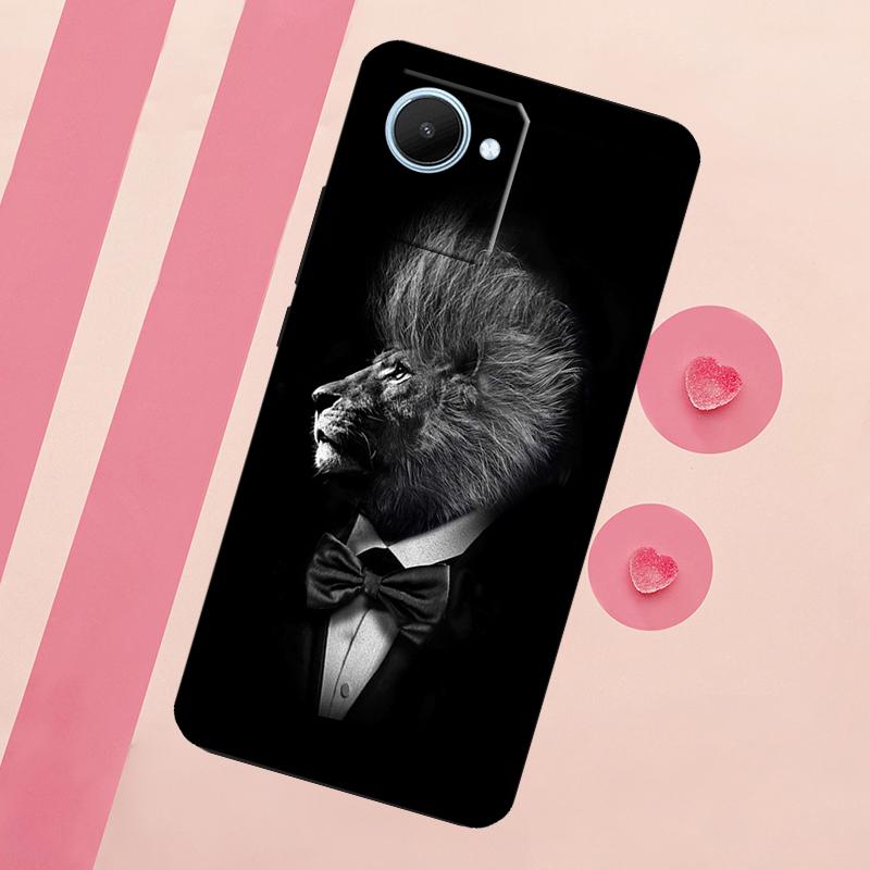 Man Suit Shirt Tie For Realme C67 C75 C63 C61 C71 C55 C51 C65 C53 10 11 12 13 14 15 Pro Plus GT6 GT7 Pro Case