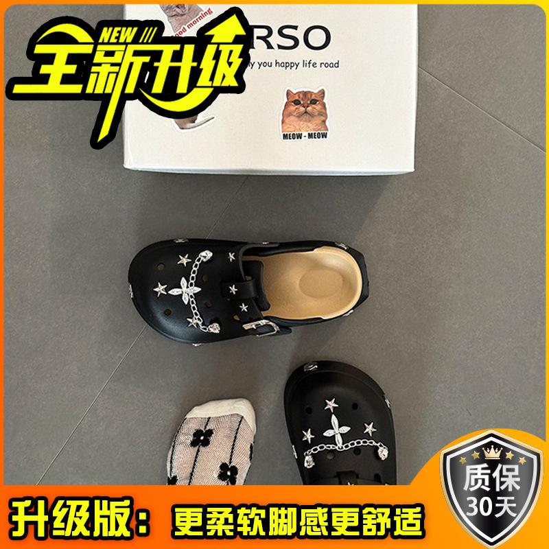 Thick-bottomed Bag Head Slippers for Women's Summer Outer Wear, New Summer Models, Breathable and Comfortable, Heightening and Non-slip