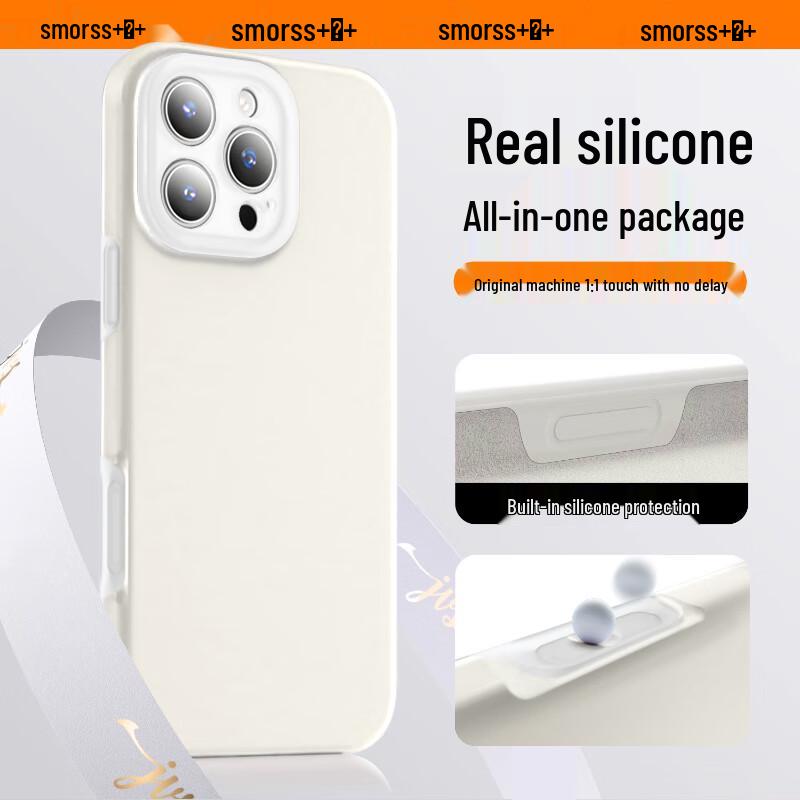 

Smorss Liquid Silicone MagSafe iPhone Case with Full Lens Protection iPhone 16 Pro