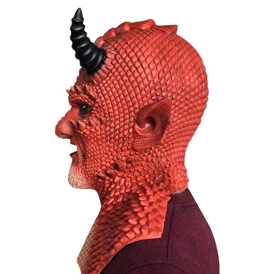 Ny Halloween Skrekk Cosplay Monster For Belial Maske Skummel Maskerade Maske Rød Maske