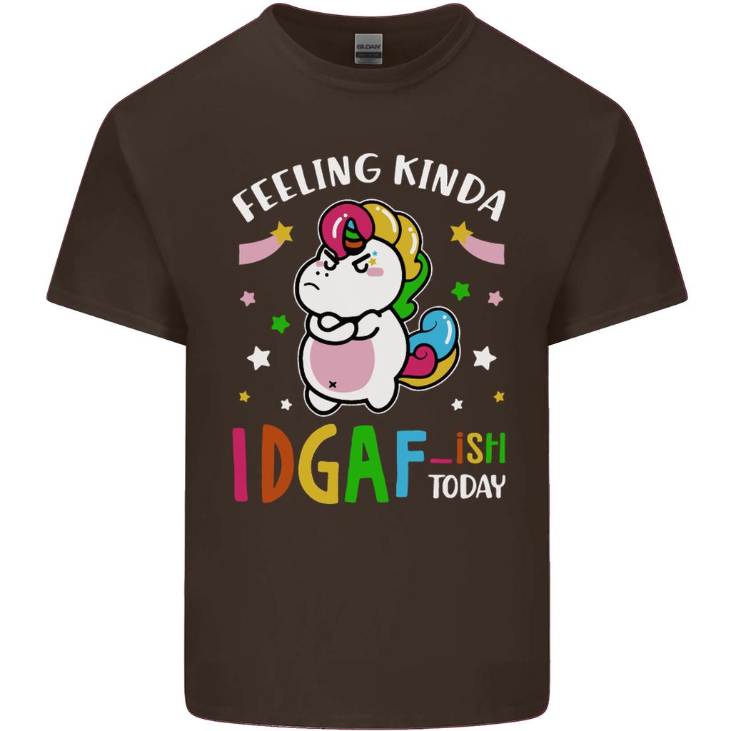 Feeling IDGAF Today Funny Offensive Unicorn Unisexs Light Cotton TShirt
