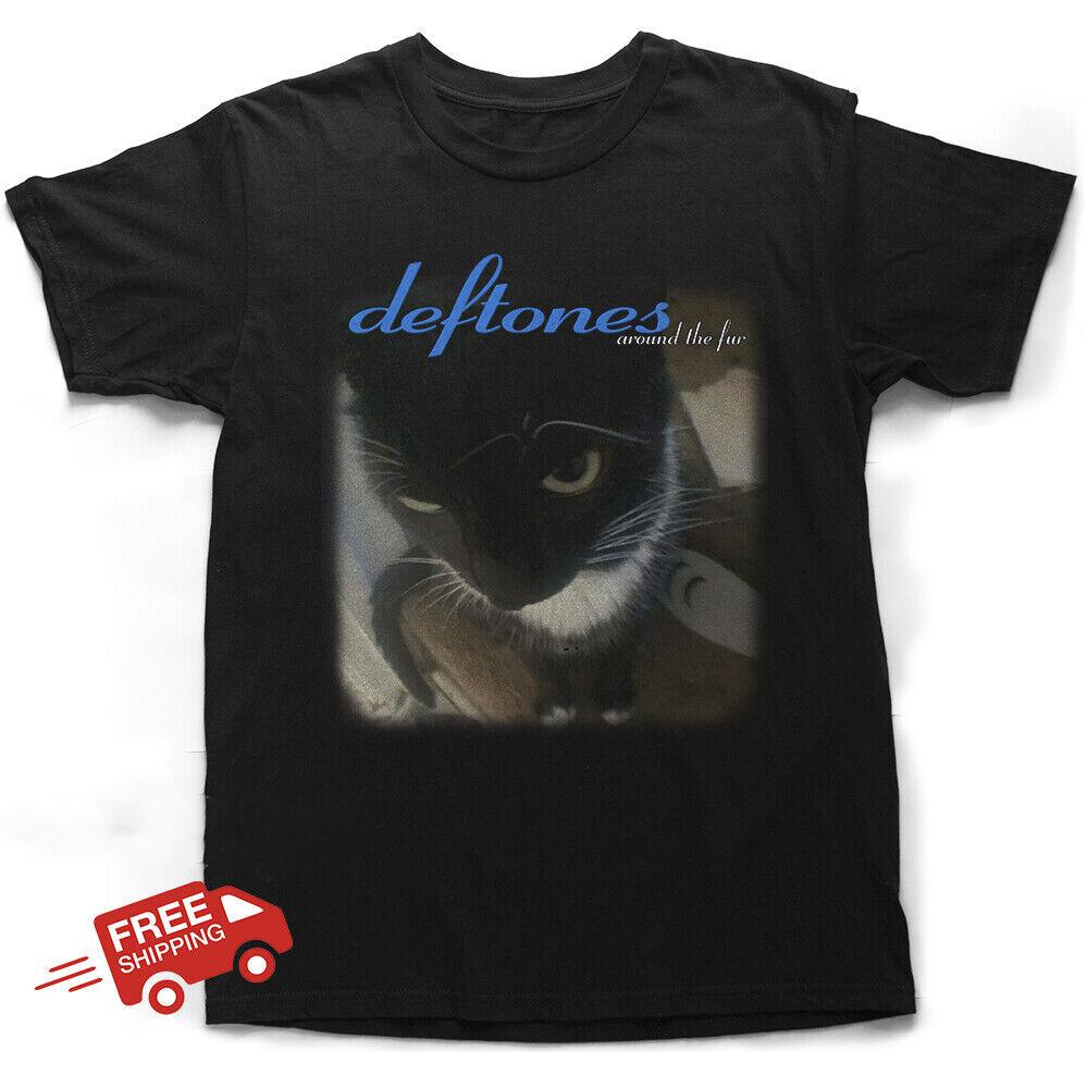 Deftones Around The Fur Black -Orange Cat Funny gift All size S