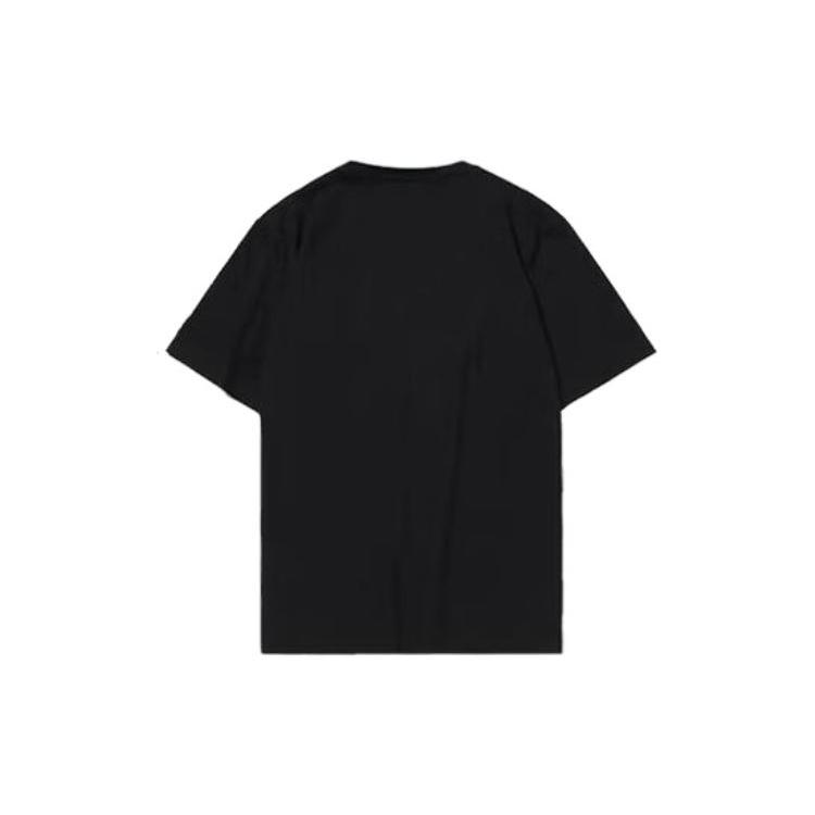 Li Ning Sports Fashion Collection T Shirts Unisex Black Crew Neck Moderate Straight Fit YHST191-2