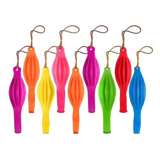 50 Pcs Punch Balloons for Kids Thickened Heavy Duty Punching Bouncy Balloons with Rubber Band Handle for Birthday Party Goodie Bag Stocking Stuffers