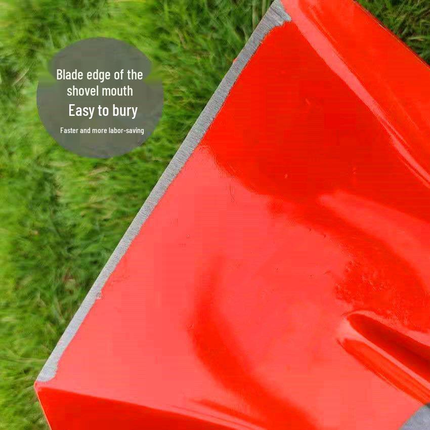 Steel Square Shovel & Hoe: Agricultural Digging Tool with Thickened Manganese Steel Tip.