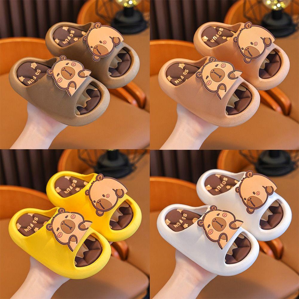 Capybara Home Shoes Non-slip Children's Slippers Cartoon Kids Slippers  for Boys and Girls