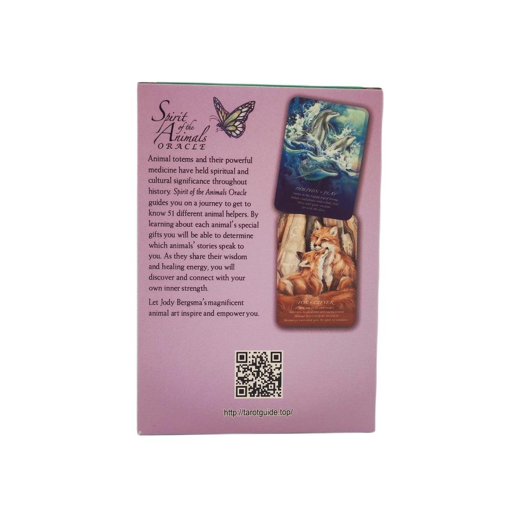 12x8.3cm Spirit of The Animal Oracle Deck 51 Different Animal Helpers and Discover Their Powerful Medicine with Guidebook for Beginners