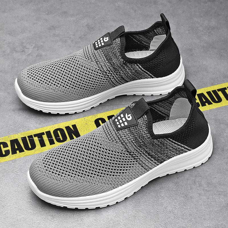 

Mesh shoes men s casual sports shoes new fashion men s flying woven shoes fast hair soft sole casual walking shoes 45
