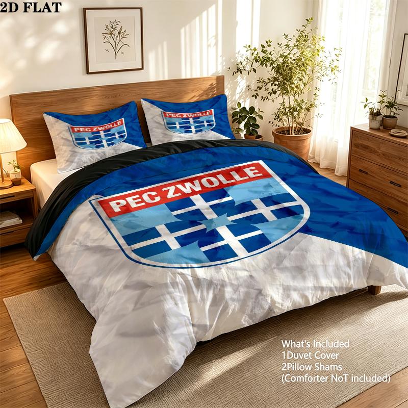 Pec Zwolle Pattern Bedding uilt Set uilt Cover Pillowcase Home Decoration Birthday Gift (1 * duvet cover + 2 * pillowcase without core)