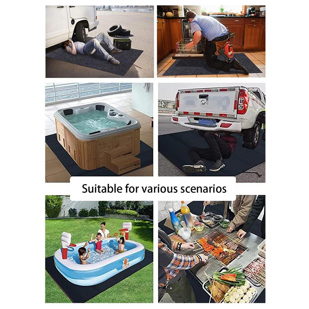Pool Liner Thickened Square Heavy Duty Puncture Protection Pool Ground Mat For Home Backyard Lawn Patio Resort Hotel Leisure