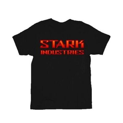 Adult Unisex Ironman Tony Stark Stark Industries Logo Lightweight 100% Cotton T-shirt Mens Tees Top