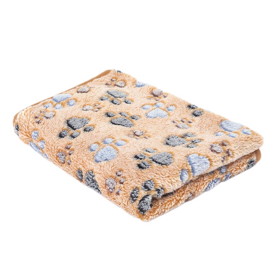 Couverture Douce Moelleuse de Haute Qualité pour Animaux de Compagnie Flanelle Couverture de Couchage pour Chien Motif Imprimé Patte Tapis pour Animaux de Compagnie Couverture Chaude et Confortable pour Chat Chien