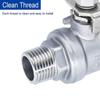 NPT Thread 304 Stainless Steel Ball Valve 1/2" Silver Gas Valve 1000 WOG Female X Male Shut-Off Switch Gas
