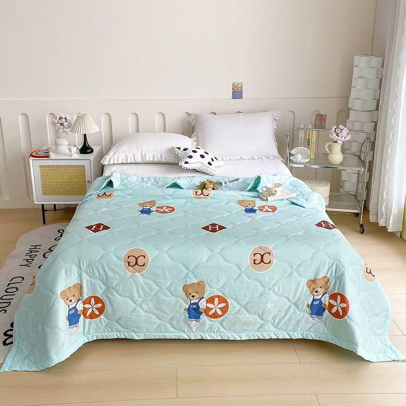 Washable Cotton Summer Quilt - Single & Double Sizes, Perfect for Naps & Gifts