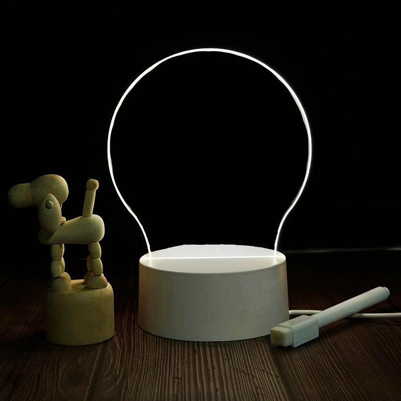 DIY Luminous Message Board 3D Lampka Nocna - Akrylowa Tablica do Pisania z Możliwością Ścierania