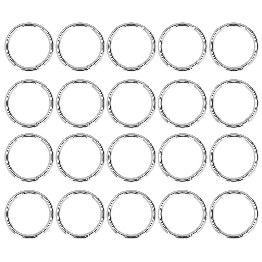 20Pcs Metal Rings 4x32mm Iron Sturdy Durable Multifunctional Exquisite Metal O RingsSilver