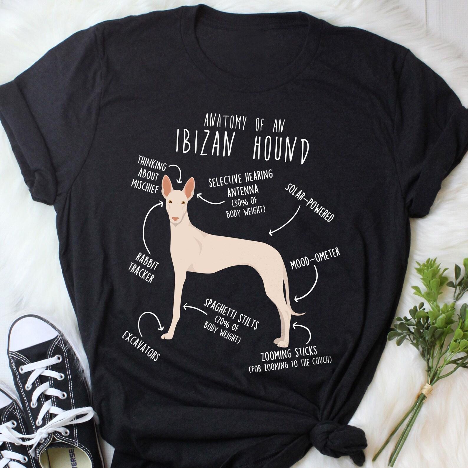 White Ibizan Hound Shirt, , , Cute Beezer T-shirt, Funny Dog Lover Gift, Pet Tee Mom Dad, Podenco Ibicenco Warren Hound Ca Eivissenc 140