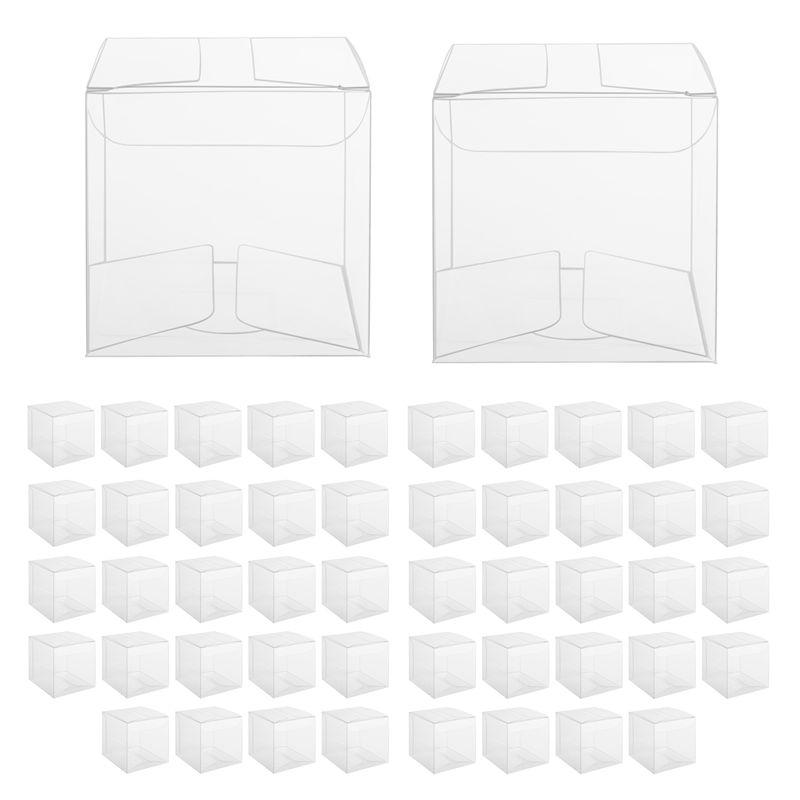 

Aug. 50Pcs Clear Plastic Boxes For Gifts Pvc Packing Box Gift Packaging Transparent Candy Box Wedding Gift Boxes Party Favors
