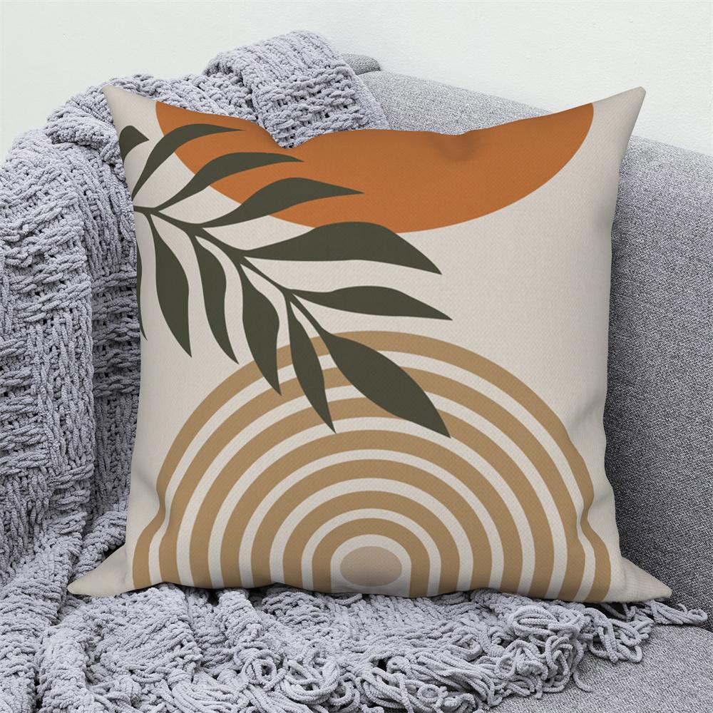 Pillowcase Decoration Home Office Car Abstract Branches and Leaves Nordic Curved  Sofa Cushion Cover