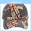 Boné de Beisebol Estiloso com Bandeira Britânica Chapéu de Algodão Respirável para Homens e Mulheres