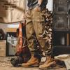 American Style Retro Cargo Pants Men Loose Straight Leg Oversized Casual Trousers