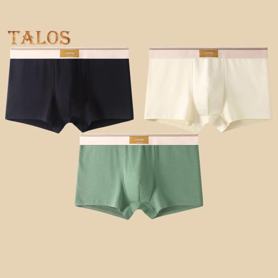 Men Boxer Underwear Mid-rise Wide Elastic Waistband Patchwork Color U-Convex Shorts Briefs Breathable Panties