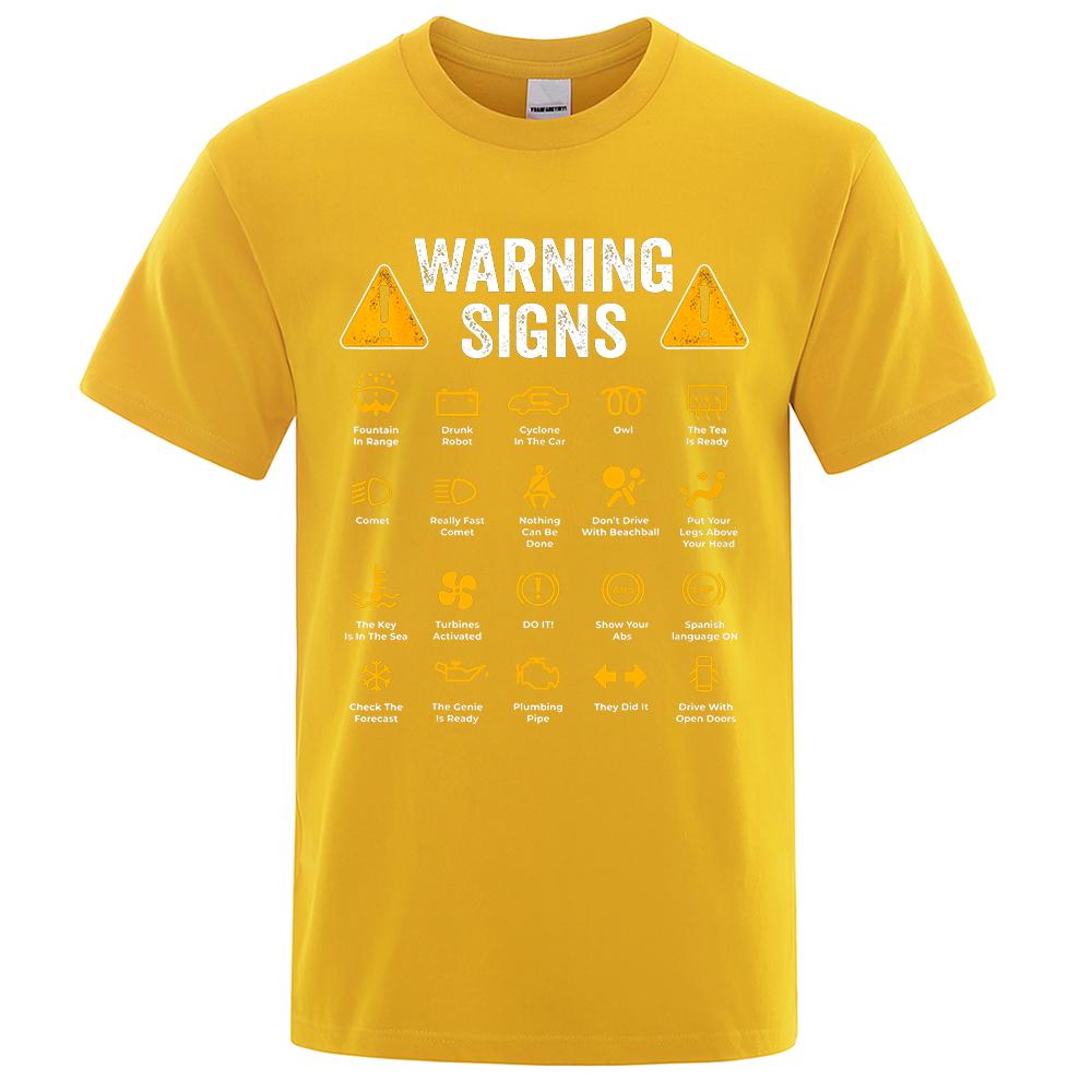 Funny Driving Warning Signs 101 Auto Mechanic Gift Driver T-Shirt Fashion Casual T Shirt Cotton Mens Tops Tees Casual Oversized
