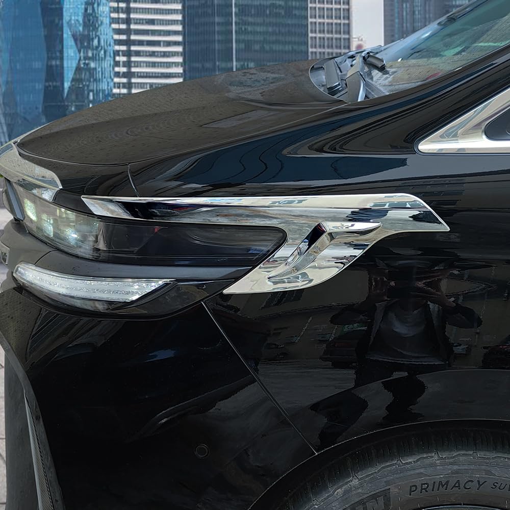 Onami Toyota Alphard 40 Series Headlight Frame Eyeliner Exterior Made of Set Lights, Parts, Garnish, Accessories, ABS, 2-Piece [Mirror Finish,