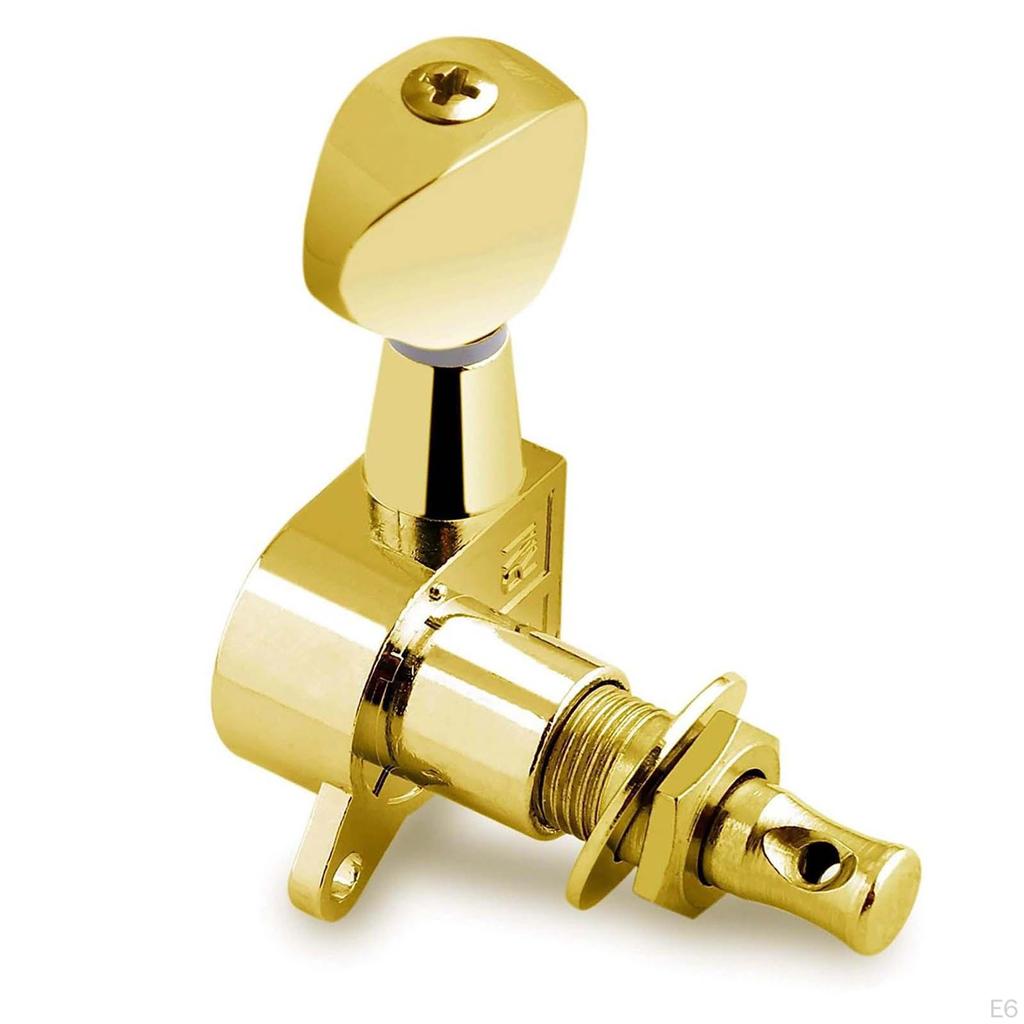 6 Pieces Guitar Tuning Pegs Knobs with Mounting Screws Gear Ratio 1:14 Sealed Tuners