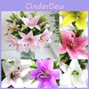 Elegant 38cm Artificial Lily Millet Flowers With Real Touch For Home Decor