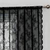 1pc Romantic Lace Sheer Curtain Flower Lace Window Curtains for Living Room Bedroom Home Window Screening Rod Pocket
