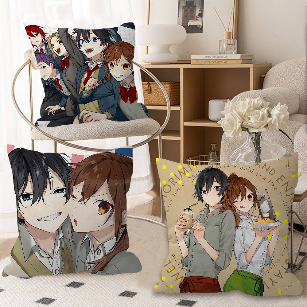 Horimiya Anime Pillow Cover For Bedroom Room And Living Room Sofa Decorative Cushion Cover