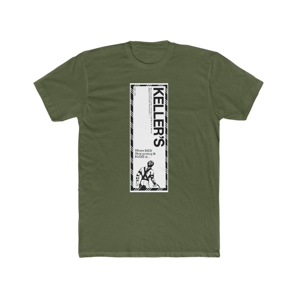 

KELLER#039;S NYC Levi Leather Uniform Gay Bar Men#039;s Cotton Crew Tee African American Unisex T-Shirt L