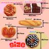 Set med Miniatyr Dockhus Dekorations DIY Bröd 40/50 Livsmedel, Delar, Tillbehör, Harts, Handgjorda, Donuts, Choklad, (Stora munkar)