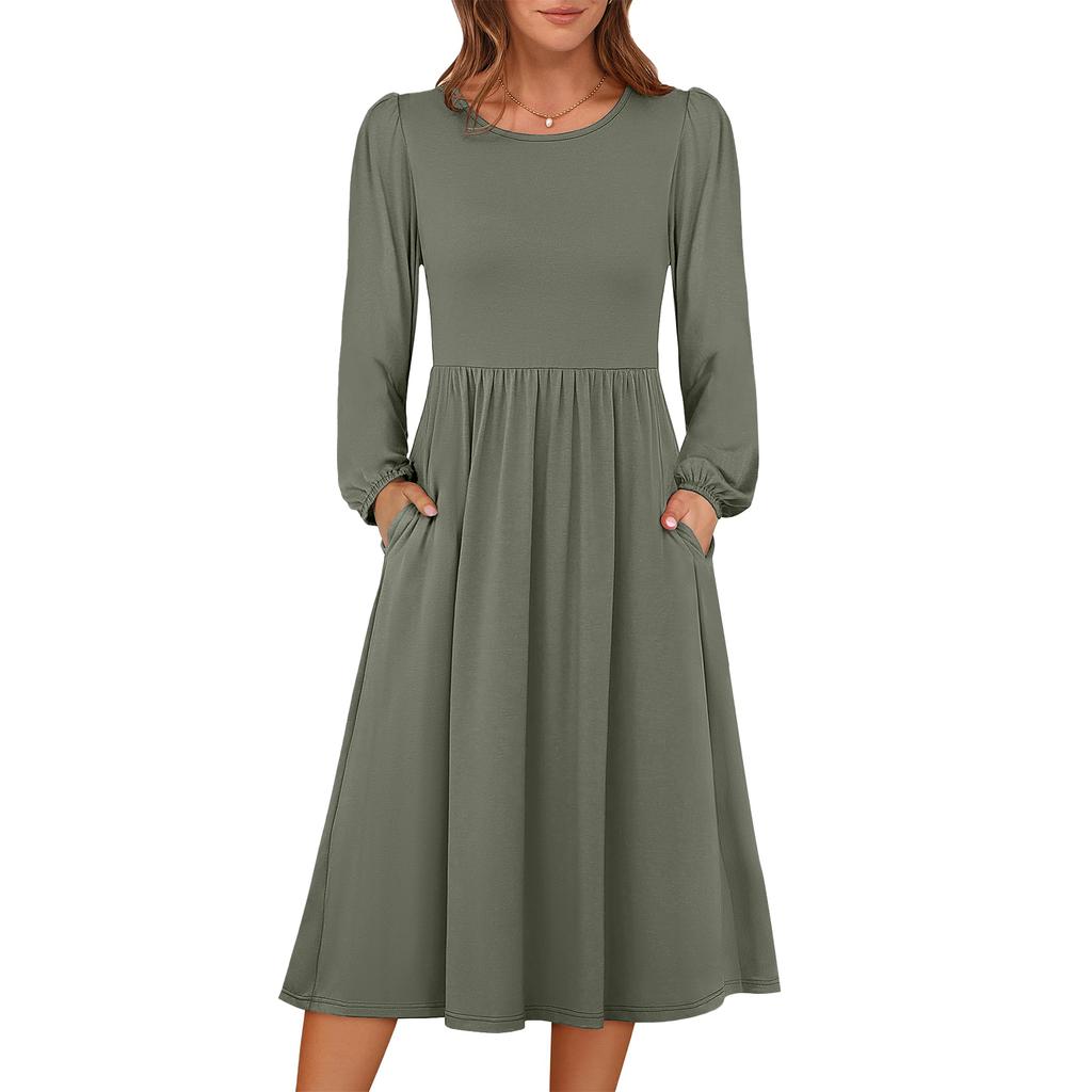 Women's Fashionable Loose Round Neck Dress