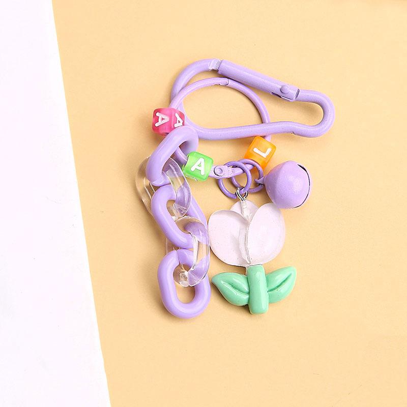 

Смола Красочный Цветок Тюльпан Брелок Сумка Шарм Аксессуары Брелок Автомобильный Подвесной Украшение Подвесной Ювелирный Брелок as the picture