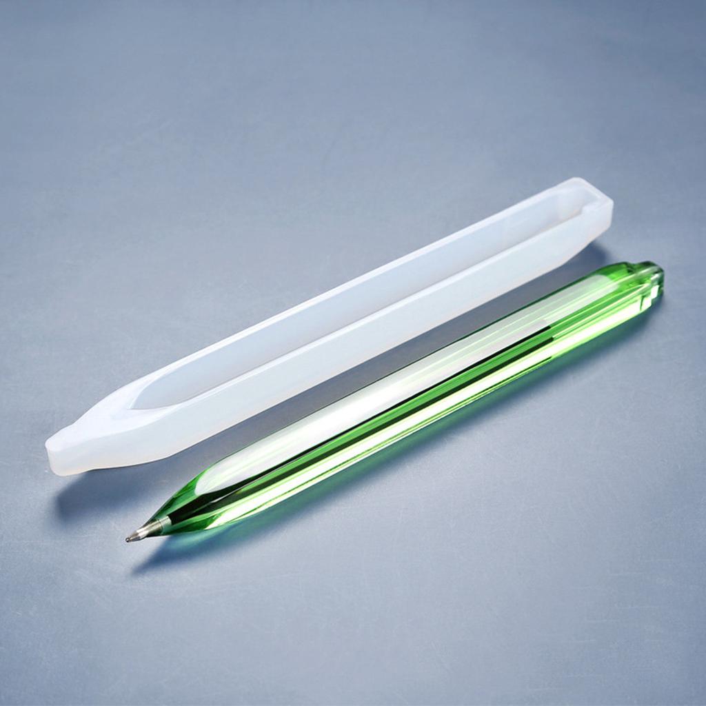 1Pcs Sturdy Silicone Ballpoint Pen Mold DIY Resin Epoxy Pen Making Mold Creative Shape for Crafters Home Workshop Studio Smooth