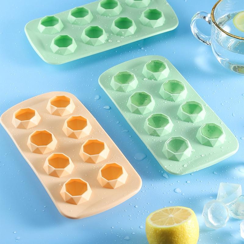 8 Cells ice cubes Moulds Flexible Food Grade Silicone DIY Ice Tray Kitchen Ice Makers for Wine Cocktails 14 Styles