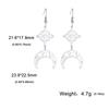 LIKGREAT Witch Knot Moon Drop Dangle Earrings for Women Girls Stainless Steel Celtic Crescent Pendant Jewelry Valentine's Gift