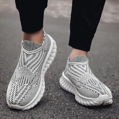 Fashion Socks Shoes Unisex Breathable Knitted Casual Sneakers Non-slip Soft Sole Footwear for Jogging Walking Traveling