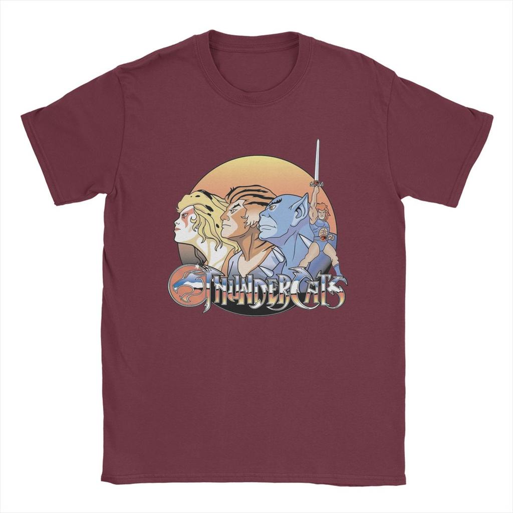 Thundercats T-Shirts Men Novelty Pure Cotton Tee Shirt Round Neck Short Sleeve T Shirts 5XL Clothing