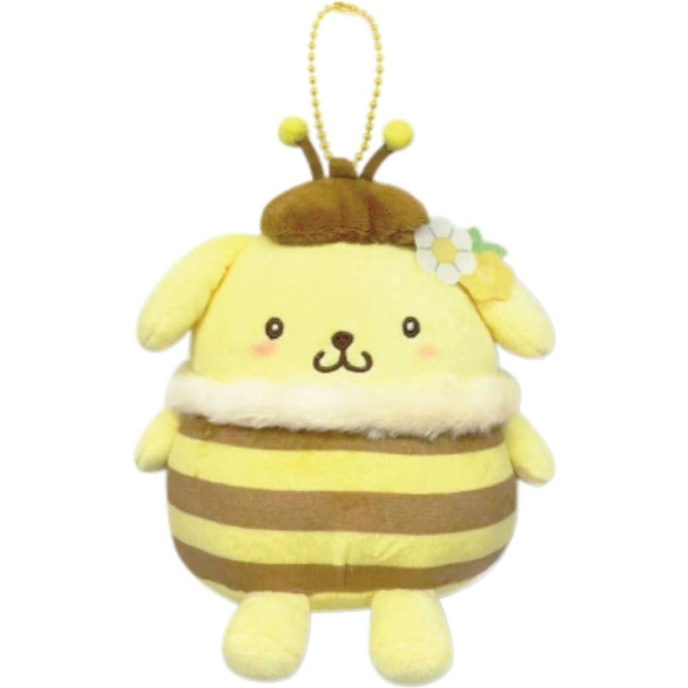 Hatayama Shoji Sanrio Mascot Pouch Small Creature Pompompurin Honey Bee Plush Mini Accessory Case Character Approx. Total Length 13cm 63203867