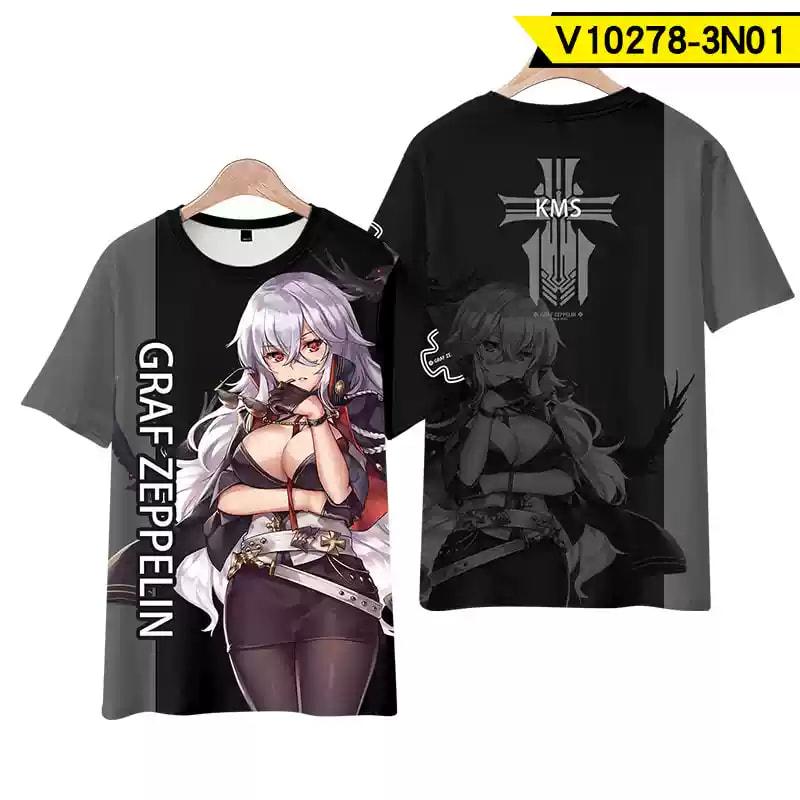 Popular Game Azur Lane T-shirt 3D Print Men/Women Anime t shirt Casual Harajuku