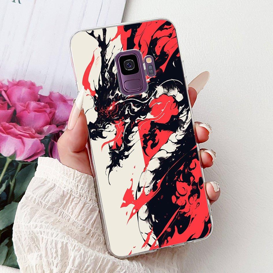 For Samsung Galaxy S9+ S9 Plus Case SM-G965F Cute Love Heart Strawberry Soft Silicone Cover on Samsung S9 S 9 SM-G960F TPU Coque