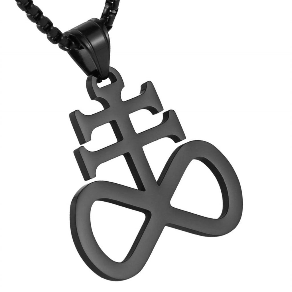 8-Character Pendant Necklace Stainless Steel Religious Graphic Men'S And Women'S Fashion