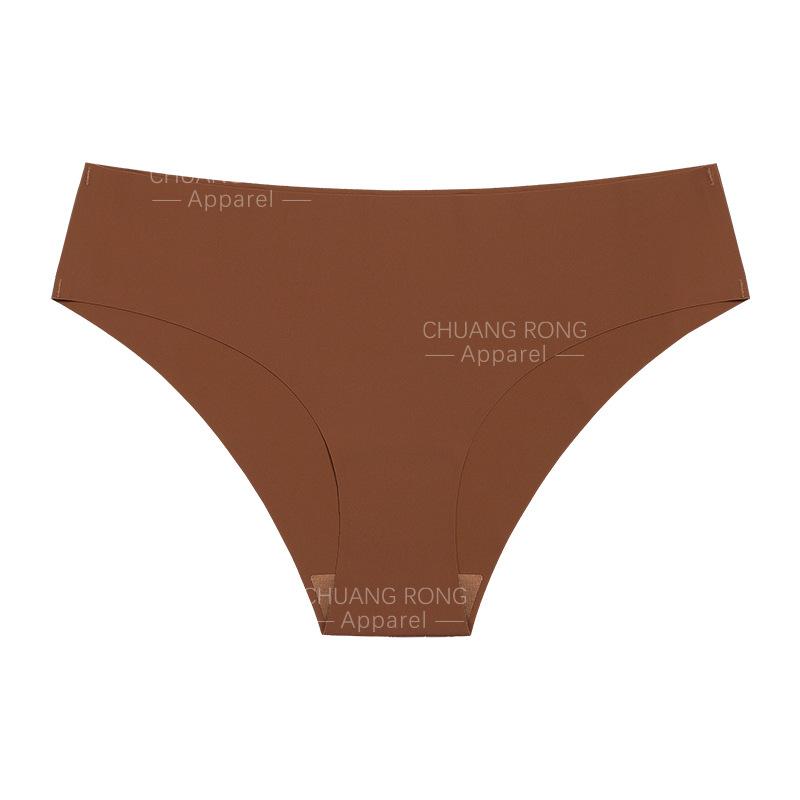 

Sexy breathable ice silk seamless women s underwear pure cotton crotch breathable low waist nude comfortable skin-friendly briefs S