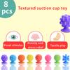Pack Of 8 Textured Sensory Suction Cup Toy For Children Hand Release And Autisms Support Tools For School Stress Reduce