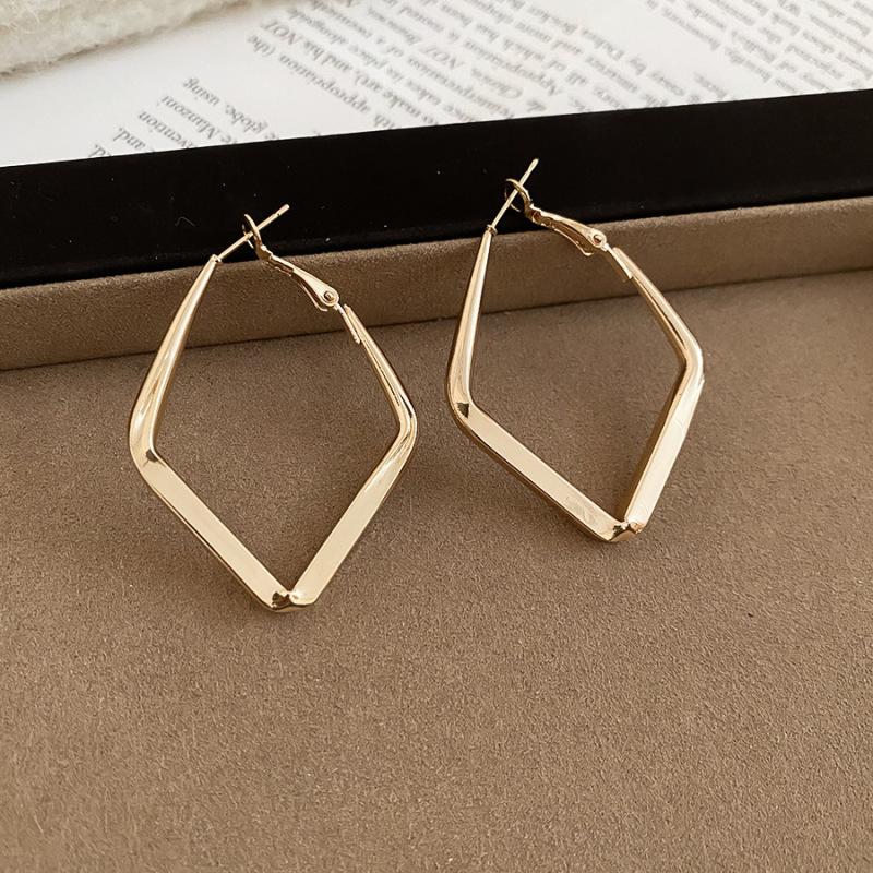 Geometriska rombformade örhängen med silvernål kall vind enkla miljöskydd örhängen nisch örhängen